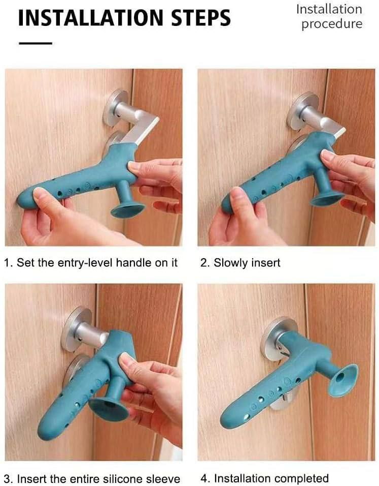 مقابض أبواب من السيليكون، غطاء مقبض الباب 2pcs Poignées pour portes en Silicone, couvercle de bouton de porte