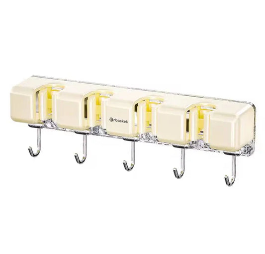 Support mural pour balai et serpillière auto-adhésif, support multifonction pour cuisine حامل مكنسة وممسحة مثبت على الحائط ذاتي اللصق، منظم مطبخ متعدد الوظائف