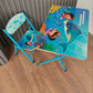 Bureau Enfant Pliant avec Chaise Thème Océan مكتب أطفال قابل للطي مع كرسي تصميم مستوحى من المحيط