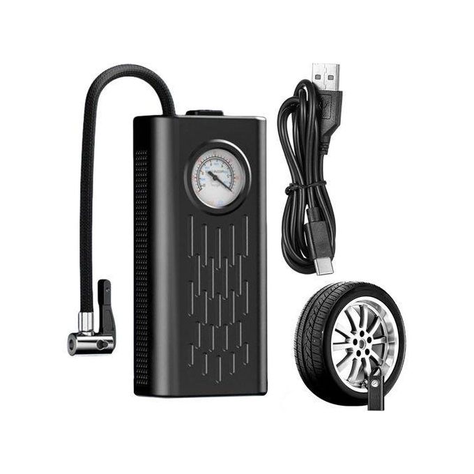 Gonfleur de Pneus Portable ضاغط هواء محمول لاسلكي مضخة كهربائية بقوة 150 بي إس آي قابلة لإعادة الشحن عبر USB