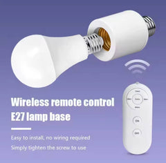 Wireless remote control E27 Lamp Base  قاعدة مصباح E27 بجهاز تحكم عن بعد لاسلكي