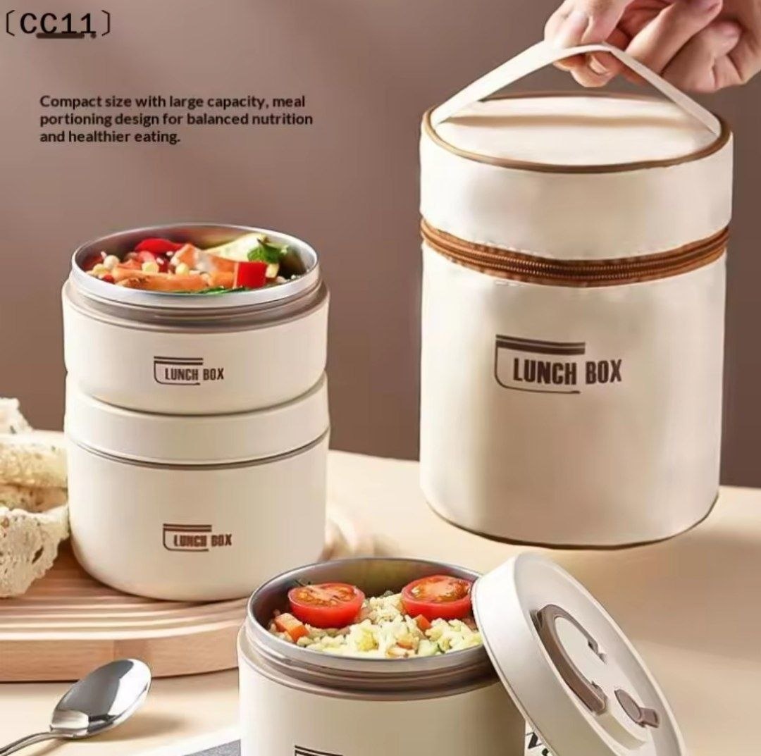 Lunch box علبة غداء محمولة عازلة boîte à lunch isotherme portable