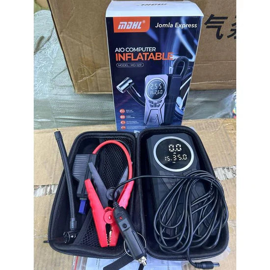 جهاز تشغيل بطارية السيارة، منفاخ الإطارات، بنك الطاقة Démarreur de batterie de voiture Gonfleur Pneu, Power Bank