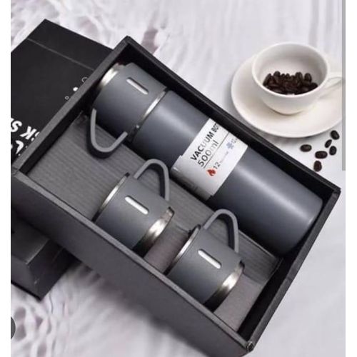 Vacuum flask set Thermos pour conserver les boissons chaudes avec 3 tasses 500 ml