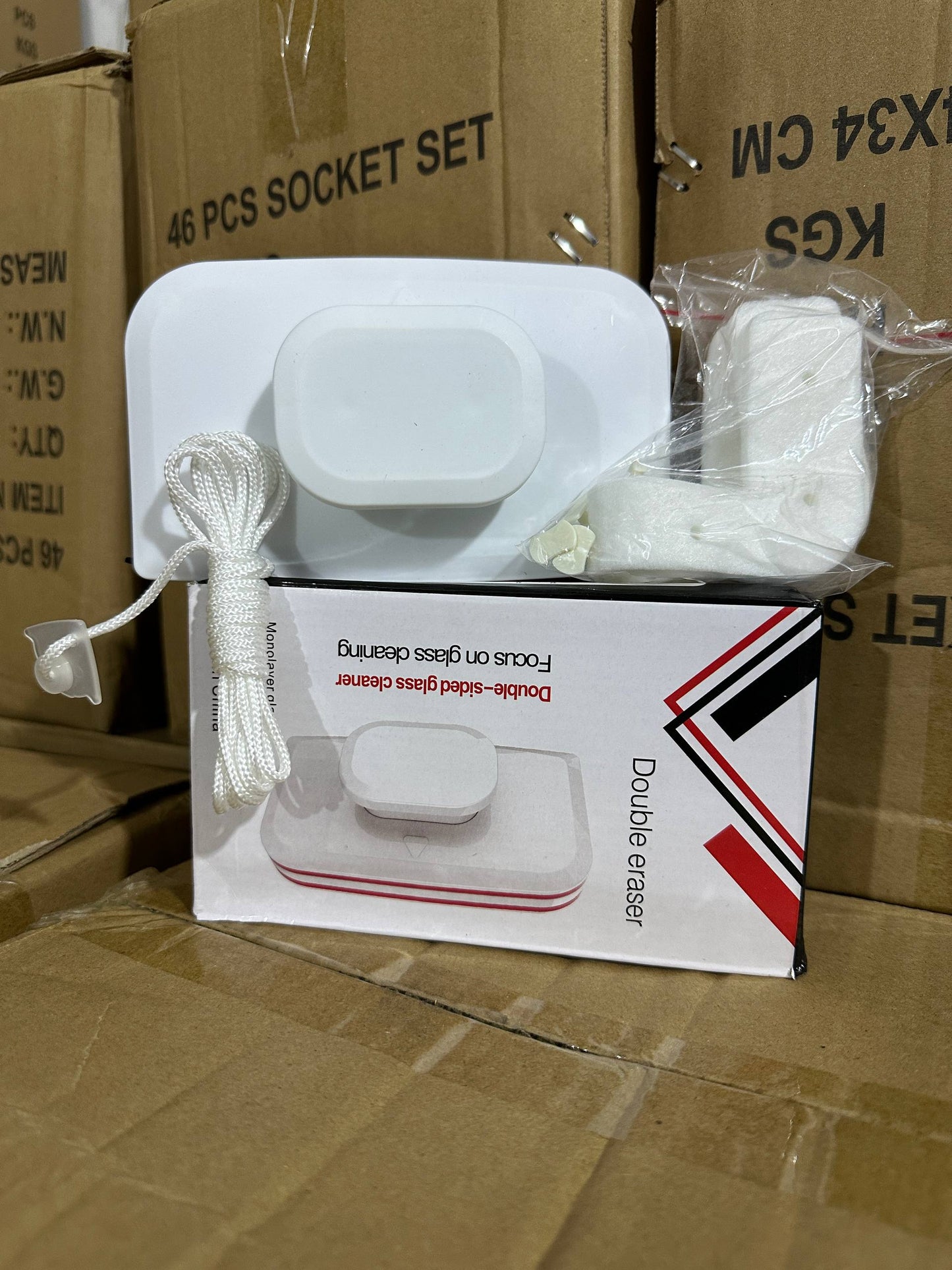 Essuie-glace magnétique double face pour nettoyage de vitre ماسحة زجاج أمامية مغناطيسية مزدوجة الجوانب لتنظيف النوافذ، منظف نوافذ مغناطيسي