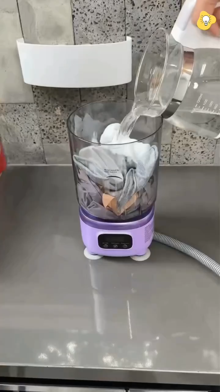 Mini Machine à Laver et Sécher Automatique Portable ماكينة غسيل وتجفيف أوتوماتيكية صغيرة محمولة بمنفذ USB للملابس والملابس الداخلية