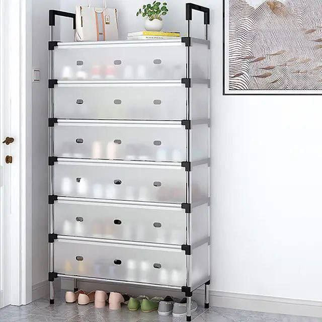 Étagère à Chaussures 7 Niveaux avec Porte Anti-Poussière منظم أحذية 7 طبقات مع غطاء مضاد للغبار