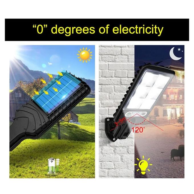 كشاف ضوئي يعمل بالطاقة الشمسية Projecteur Solaire LED 100W  Lampes Solaires avec Détecteur de Mouvement, Étanche pour Cour, Jardin, Garage