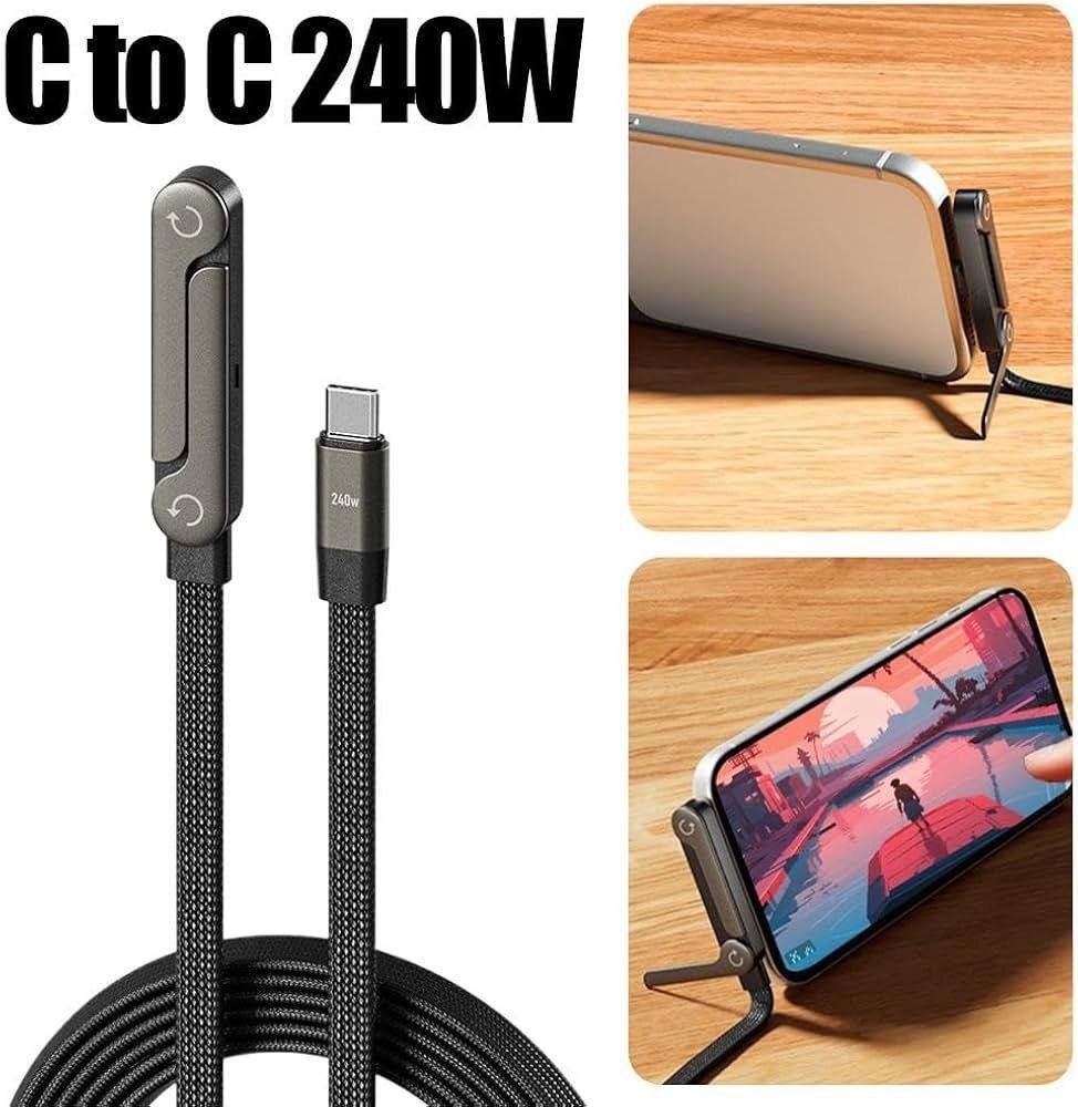 كابل شحن USB-C إلى USB-C Câble de charge USB-C vers USB-C de 240 W