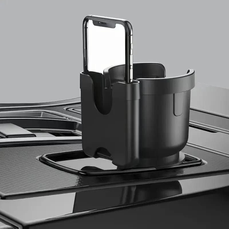 Porte-gobelet de voiture avec support pour téléphone حامل أكواب السيارة قابل للتعديل مع حامل هاتف