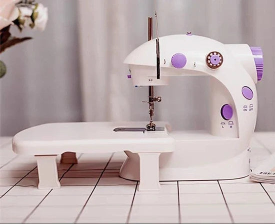 Mini sewing machine ماكينة خياطة صغيرة محمولة بسرعتين قابلة للتعديل، آلات خياطة كهربائية