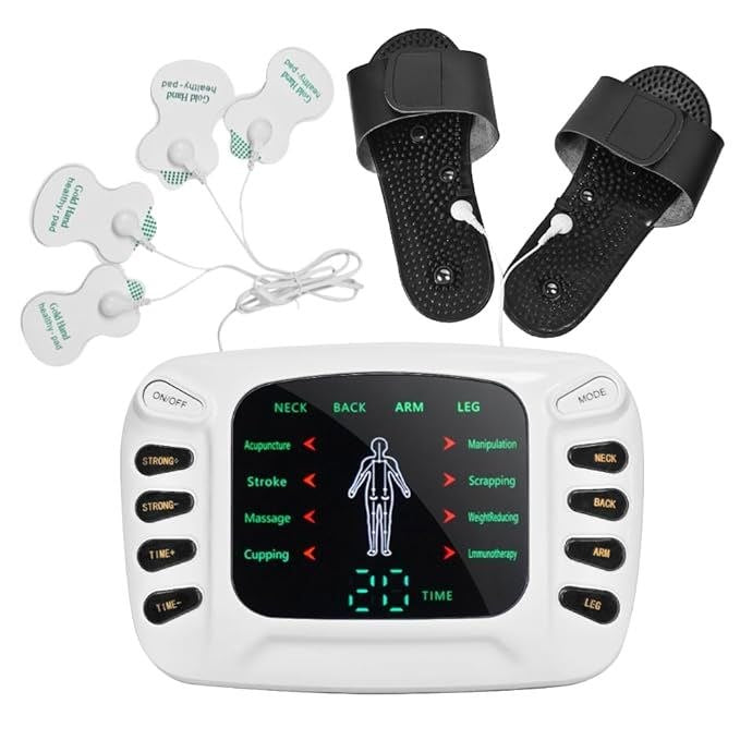 Appareil de massage de physiothérapie à double sortie جهاز تدليك منزلي للعلاج الطبيعي ثنائي المخرجات جهاز لتخفيف آلام الجسم بالكامل واستعادة العضلات