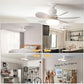 Ventilateur de plafond avec éclairage, télécommande, ampoule, 3 couleurs d'éclairage مروحة سقف مزودة بإضاءة، وجهاز تحكم عن بعد، ومصباح، وثلاثة ألوان إضاءة