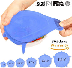 أغطية سيليكون قابلة لإعادة الاستخدام Coques en silicone réutilisables Lot de 6