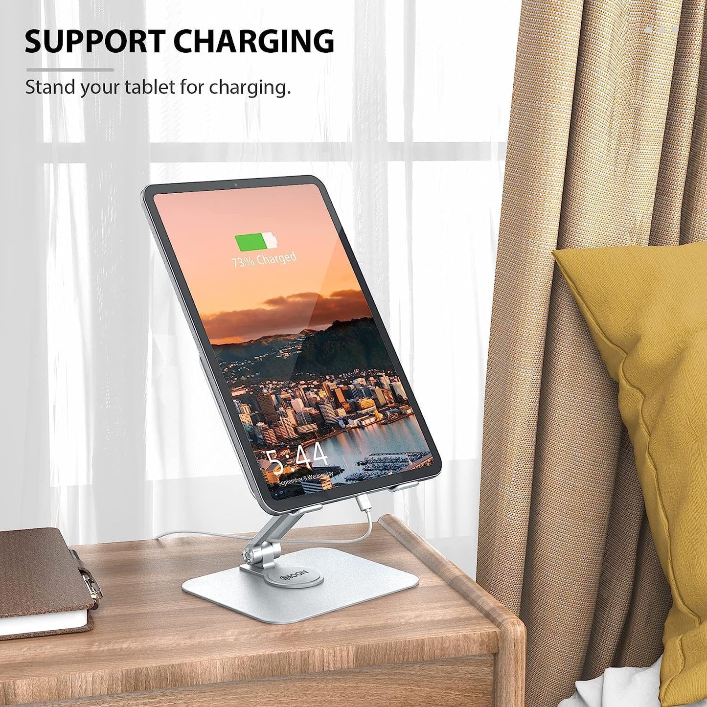 حامل آيباد، حامل آيباد قابل للتعديل، حامل لوحي مكتبي Support pour iPad, support réglable pour tablette