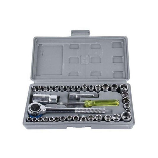 40 PCS Boîte à outils Coffret Clé à douille Manchon Matériel Auto Outils de réparation de voiture