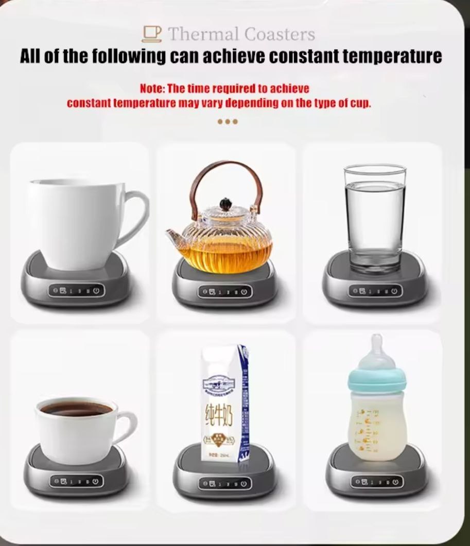 Chauffe-tasse à café USB Aicharynic سخان أكواب ذكي يعمل بمنفذ USB سخان مشروبات كهربائي للقهوة والشاي والحليب أو زجاجات الأطفال