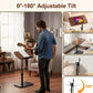 Table d'appoint élégante à Hauteur et angle réglables طاولة جانبية أنيقة قابلة لتعديل الارتفاع والزاوية، بتصميم عصري وسطح خشبي وإطار معدني