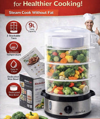 بخارة الطعام الكهربائية بثلاث طوابق Cuiseur vapeur électrique à trois niveaux