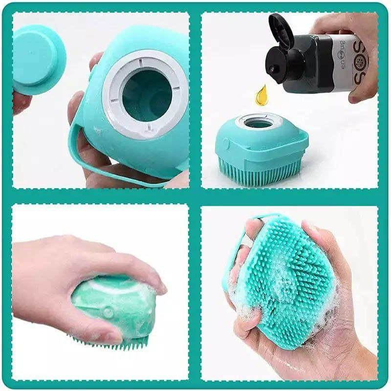 فرشاة استحمام من السيليكون للقطط والكلاب، فرشاة تنظيف Brosse de bain en silicone pour chat et chien