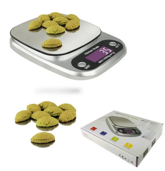 Balance de cuisson électronique numérique LCD, 10kg, argent ميزان طهي إلكتروني رقمي بشاشة LCD