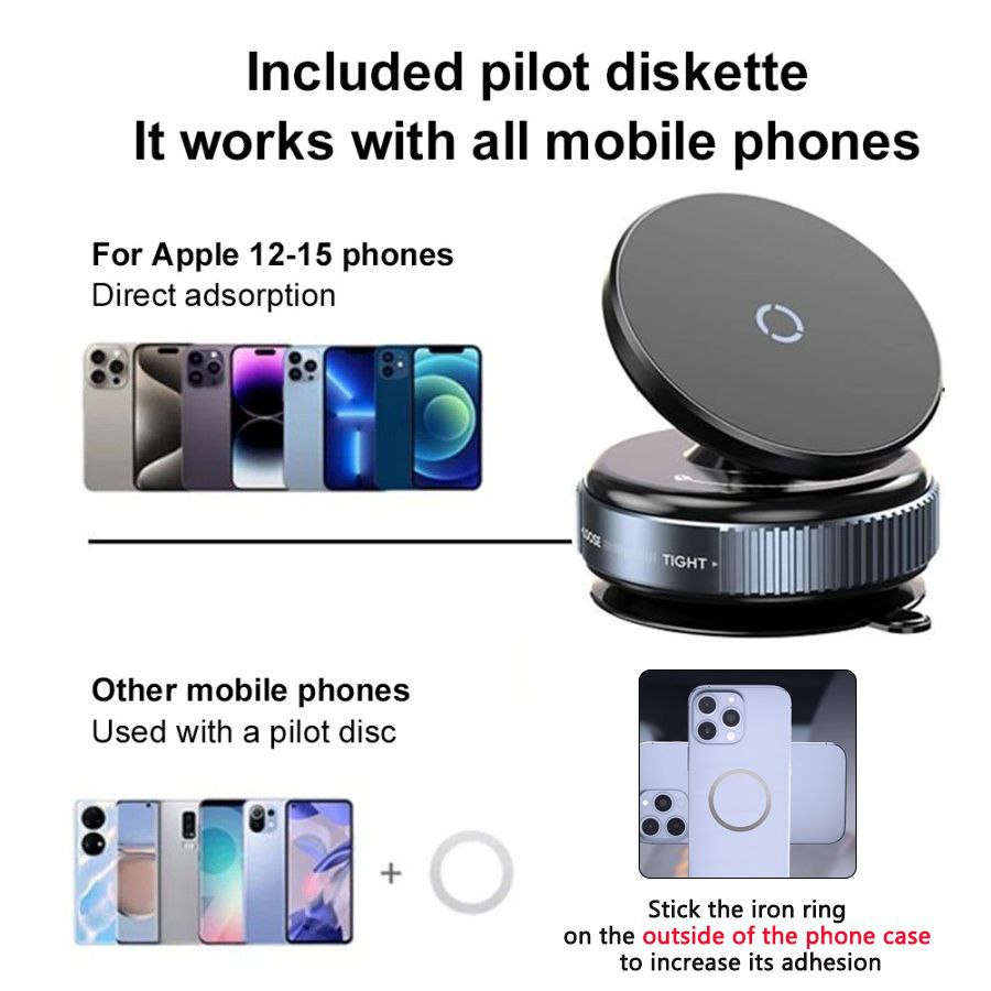 K009 Support de téléphone de voiture magnétique à ventouse حامل هاتف للسيارة بكوب شفط مغناطيسي