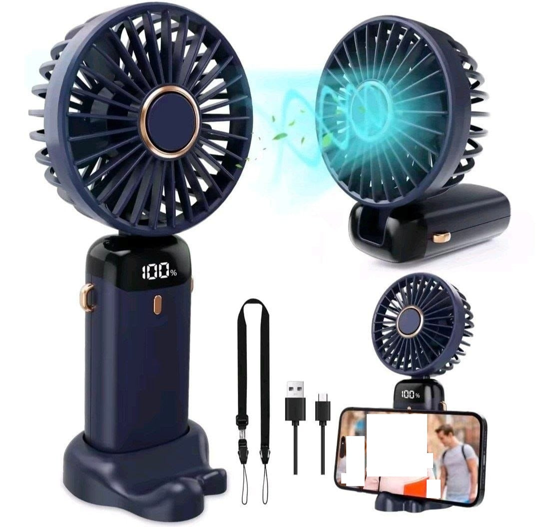 Ventilateur Portable, Mini Ventilateur de Poche مروحة محمولة، مروحة جيب صغيرة، قابلة لإعادة الشحن عبر منفذ USB، 5