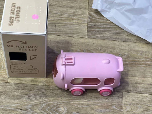 Bouteille d'eau en forme de bus pour enfants زجاجة مياه محمولة مقاومة للتسرب على شكل حافلة للأطفال 500ml