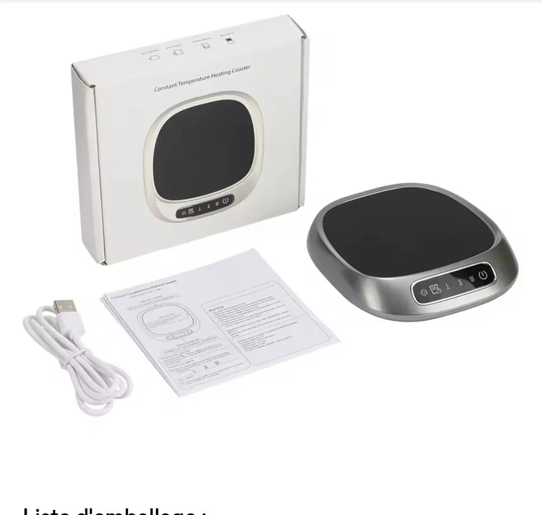 Chauffe-tasse à café USB Aicharynic سخان أكواب ذكي يعمل بمنفذ USB سخان مشروبات كهربائي للقهوة والشاي والحليب أو زجاجات الأطفال