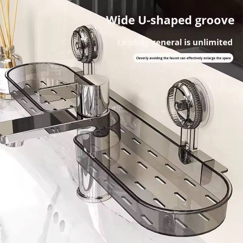 رف حمام عصري مزود بأكواب شفط Étagère à ventouse moderne pour salle de bain