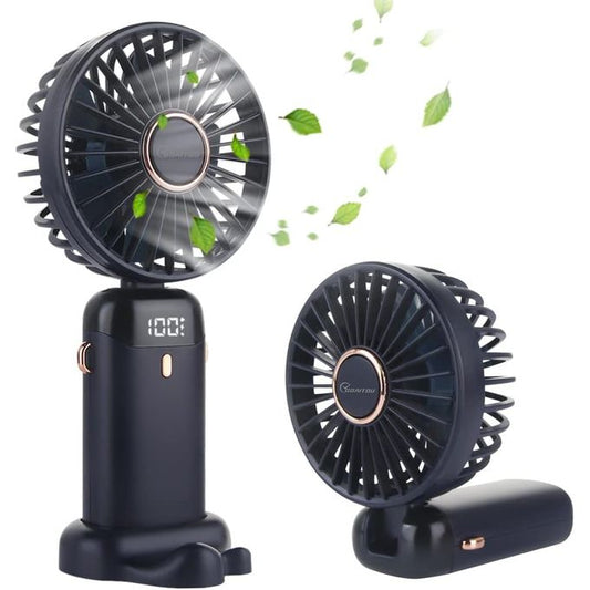 Mini ventilateur portable pliable avec un écran LED مروحة صغيرة محمولة قابلة للطي مزودة بشاشة LED