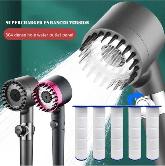 TURBOCHARGED SHOWER HEAD POMME DE DOUCHE TURBOCOMPRESSÉE