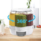 7L منظم القطاني 7 لتر الحجم الكبير Rotating Rice Barrel Distributeur et rangement hermétique pour céréales et légumineuses