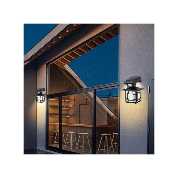 مصباح جداري يعمل بالطاقة الشمسية بتقنية LED مزود بمستشعر حركة للحديقة Applique murale solaire LED avec capteur de mouvement