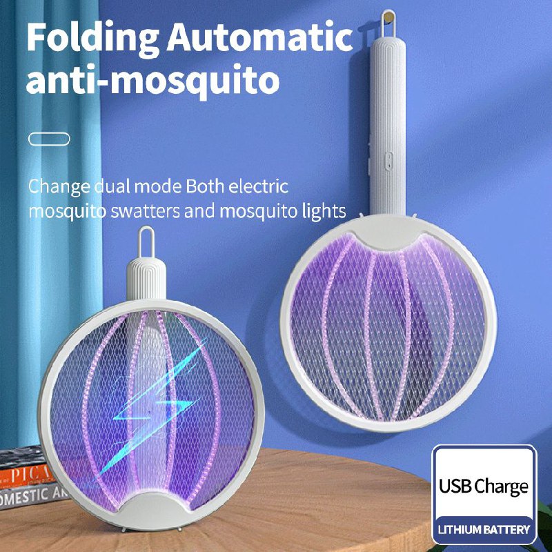 Mosquito killer مضرب البعوض الكهربائي المحمول والقابل للطي