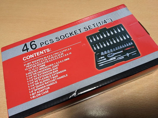 Jeu de clés à douille, 46 pièces مجموعة مفاتيح ربط المقبس، مجموعة من 46 قطعة