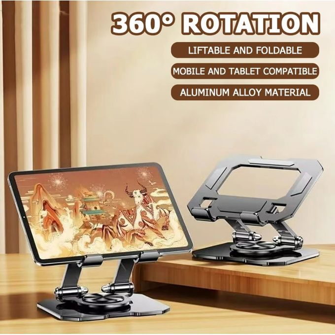 حامل كمبيوتر لوحي من الألومنيوم يدور 360 درجة، حامل سطح مكتب Support de tablette rotatif 360 en aluminium, Aluminium alloy bracket for tablet computer