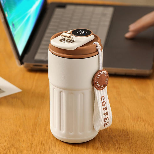 كوب معزول من الفولاذ المقاوم للصدأ مزود بشاشة عرض درجة الحرارة Tasse isotherme en acier inoxydable avec affichage de la température