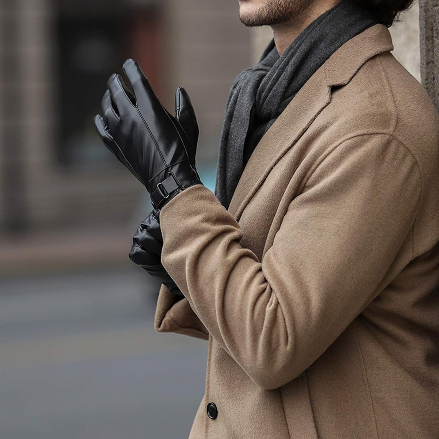 قفازات شتوية للرجال، مقاومة للرياح وبطانة ناعمة Gants d'hiver pour Hommes Gants de Plein air