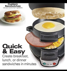 آلة إفطار منزلية، صانعة ساندويتش هامبورغ مع جهاز طهي البيض Machine à petit-déjeuner domestique Machine à sandwich à Hambourg
