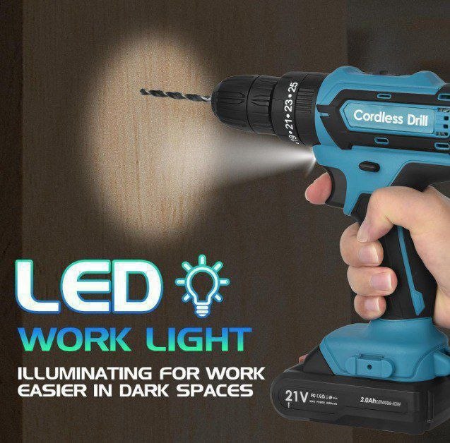 Perceuse électrique sans fil  avec 2 batteries