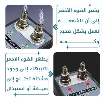 Testeur de bougies d'allumage double trou جهاز اختبار شمعة الإشعال ذات الفتحتين