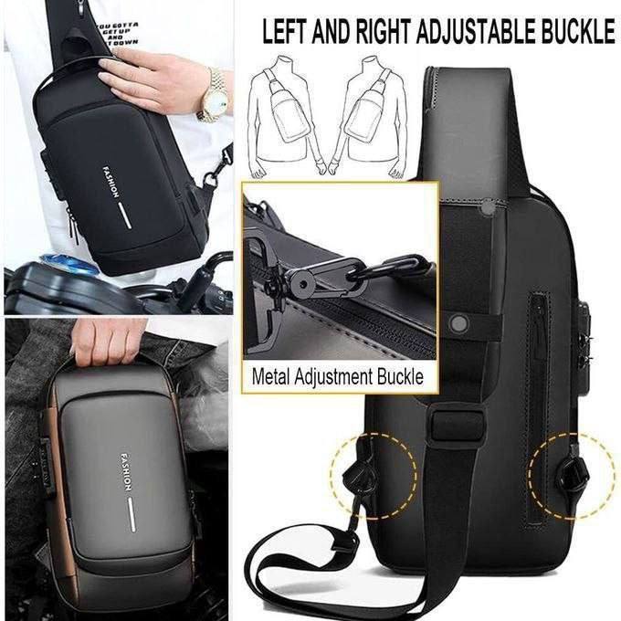 حقيبة يد USB متعددة الوظائف للرجال Sac à bandoulière USB antivol multifonction pour hommes