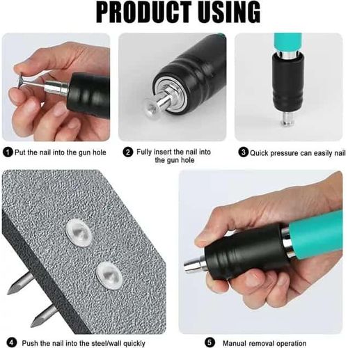 120 مسمار مجموعة التثبيت على الحائط مع مسدس يدوي وملحقاته Kit de fixation murale avec pistolet manuel et accessoires