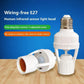 قاعدة مصباح E27 بقدرة 60 واط مزودة بمستشعر حركة PIR لمصابيح LED Douille lampe détecteur de mouvement PIR E27 60W pour ampoules LED