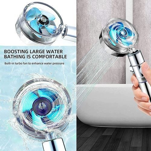 رأس دش بمروحة دش توربيني عالي الضغط Pommeau de Douche à Ventilateur Douchette à Hélice Haute Pression Buse de Douche