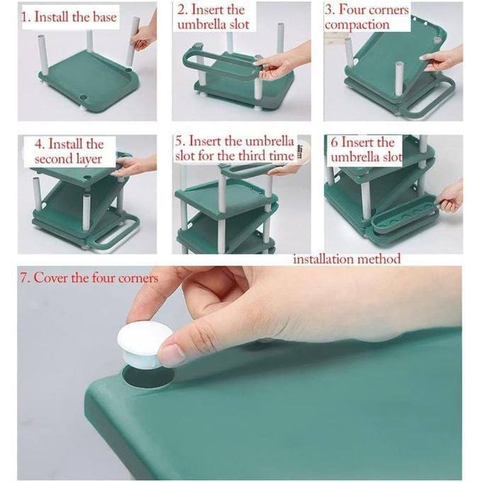 Étagère à Chaussures Verticale à Plusieurs Niveaux رف أحذية رأسي متعدد الطبقات