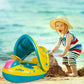 Bouée Bébé Siège avec Parasol Amovible, Bateau Gonflable مقعد عائم للأطفال مع مظلة شمسية قابلة للإزالة، قارب قابل للنفخ