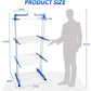 رف تجفيف ملابس قابل للطي، 3 طبقات، قابل للتعديل Séchoir à linge pliant 3 niveaux acier inoxydable réglable 6 plateaux