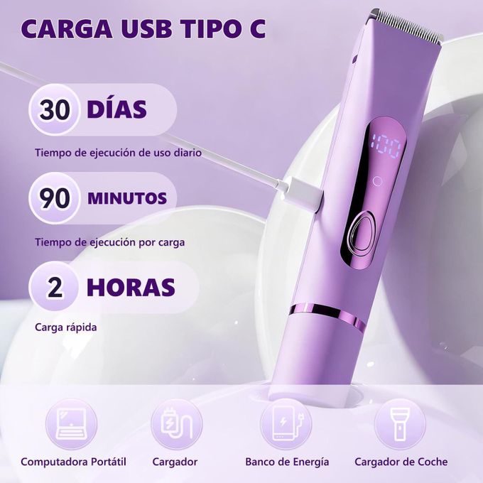 جهاز إزالة الشعر الكهربائي القابل لإعادة الشحن 2 في 1 للنساء Epilateur Électrique Femme 2 en 1 Rechargeable